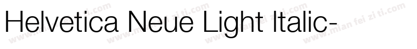 Helvetica Neue Light ltalic字体转换